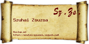 Szuhai Zsuzsa névjegykártya